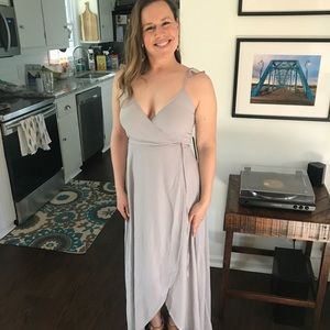 Lulus Grey Bridesmaid Dress